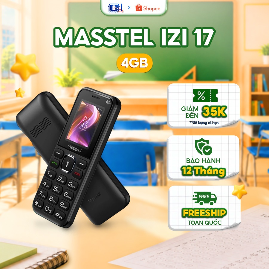 Điện Thoại Masstel Izi 17 4G - Hàng Chính Hãng - Bảo Hành 12 Tháng