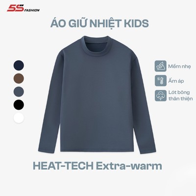 [SVIP X 5S] Áo Giữ Nhiệt Cổ 3 Phân Cho Bé Trai Bé Gái Extra-warm Lót Bông Nỉ Cực Ấm 01-K0AGNR5006