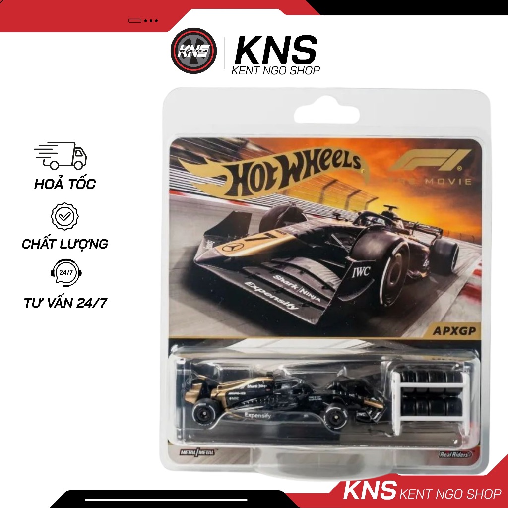Xe mô hình tỷ lệ 1/64 mô phỏng ô tô Hot Wheels RLC F1 The Movie Vehicle (Full Seal) - KentNgoShop