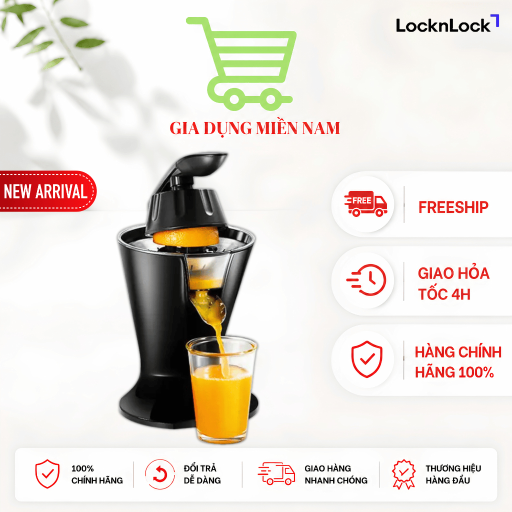 EJJ256BLK - MÁY VẮT CAM, Lock&Lock Handle Citrus Juicer 230V~, 50Hz, 85W - Màu đen