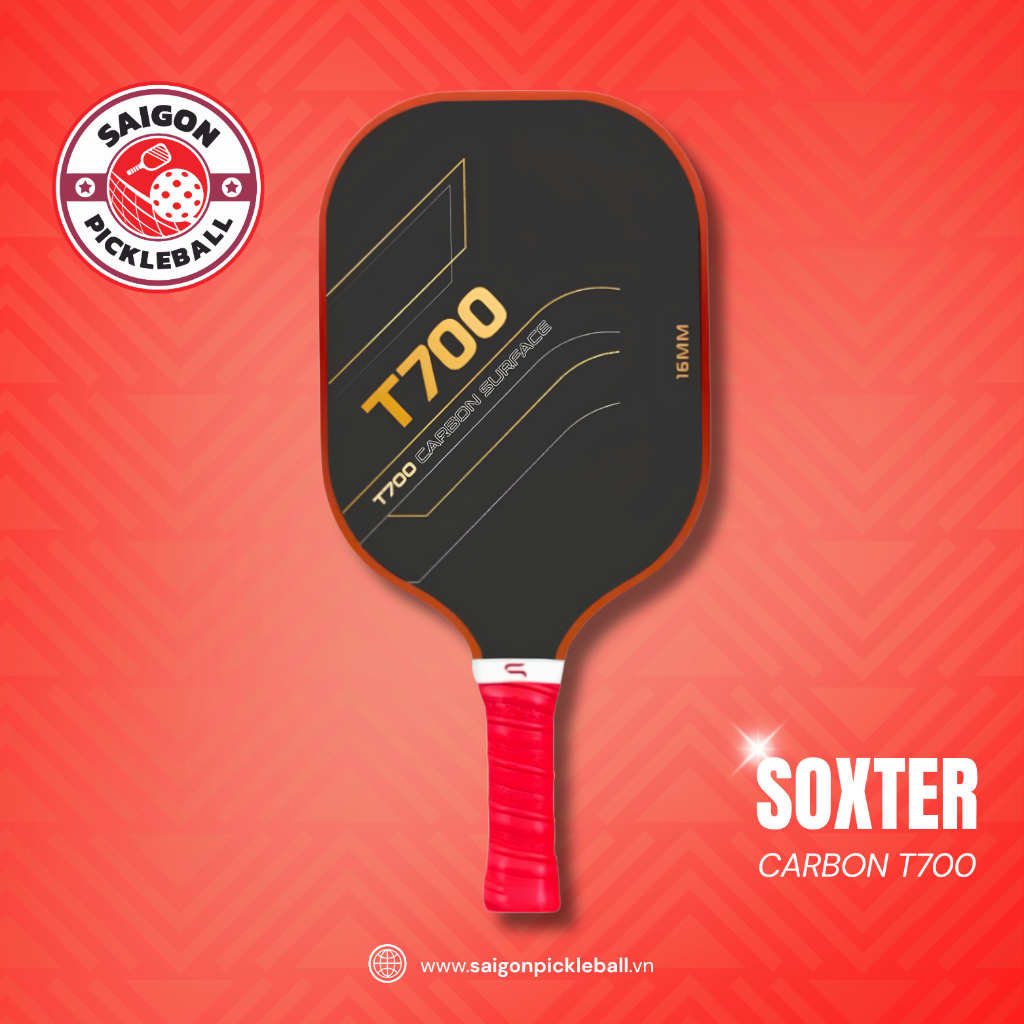 Vợt Pickleball Soxter Carbon T700 Ổn Định, Dễ Kiểm Soát