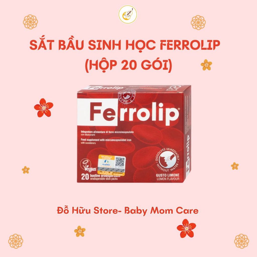 Sắt bầu Ferrolip Liposome bổ sung sắt cho mẹ bầu thiếu máu thiếu sắt