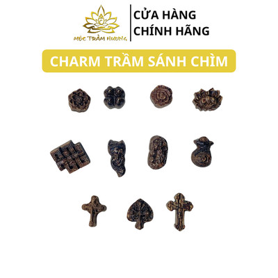 Charm Trầm Hương Sánh Chìm Tự Nhiên Xỏ Vòng Tay Phong Thủy - Mộc Trầm Hương MTH