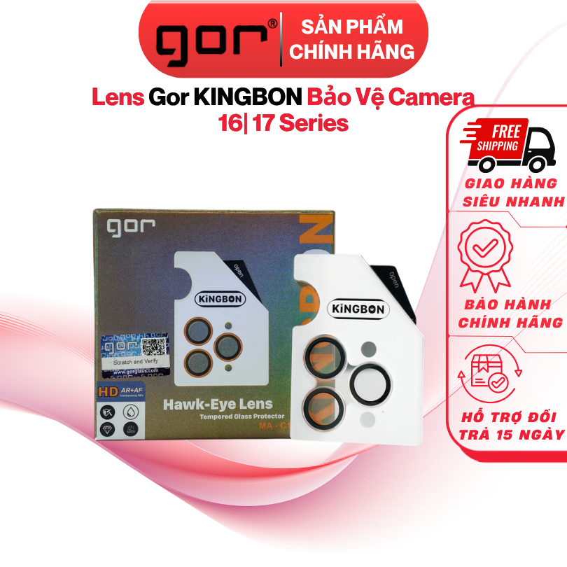 Lens Gor Hạn Chế Trầy Xước Bảo Vệ Camera Chính Hãng cho iP 16 Pro/ Pro Max | 17 Pro/ Pro Max
