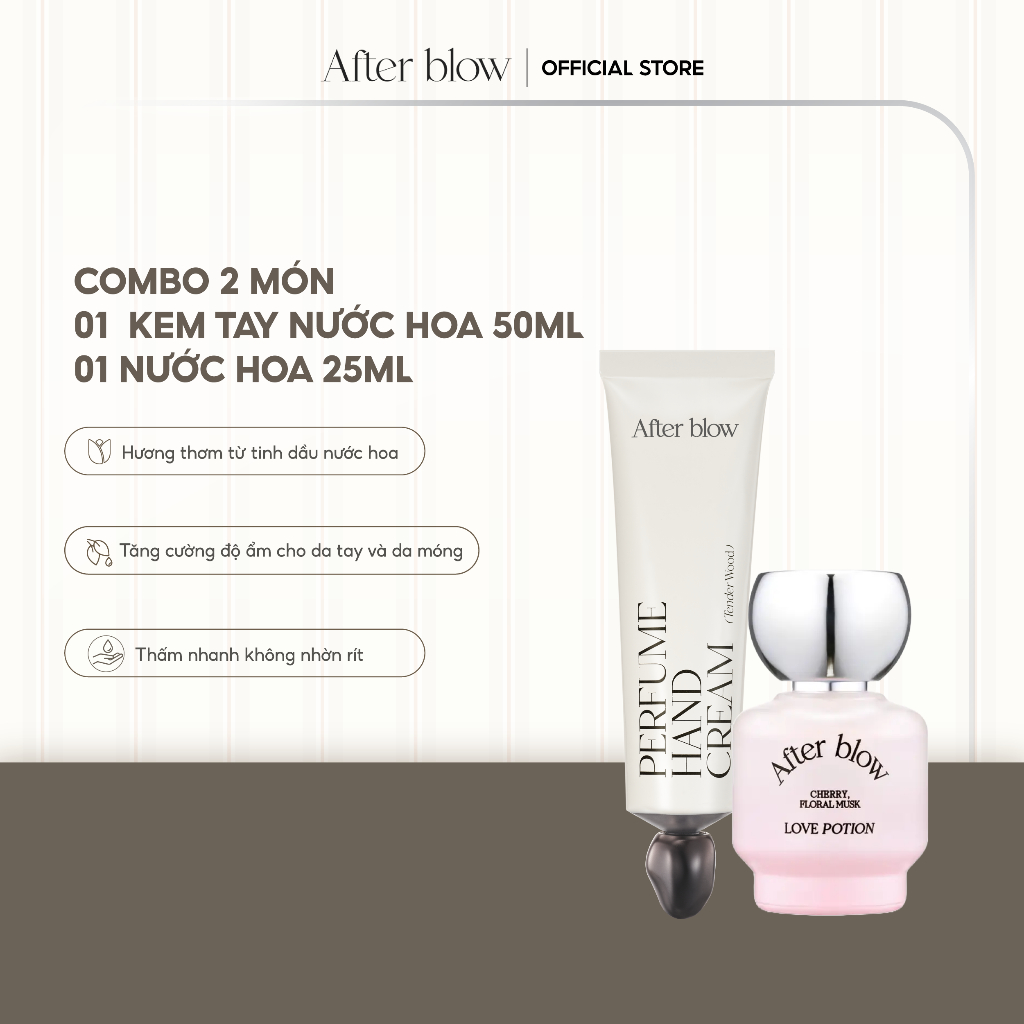 Combo 2 Món - Nước Hoa After Blow Eau De Perfume 25ml + Kem Dưỡng Tay Nước Hoa After Blow Perfume Ha