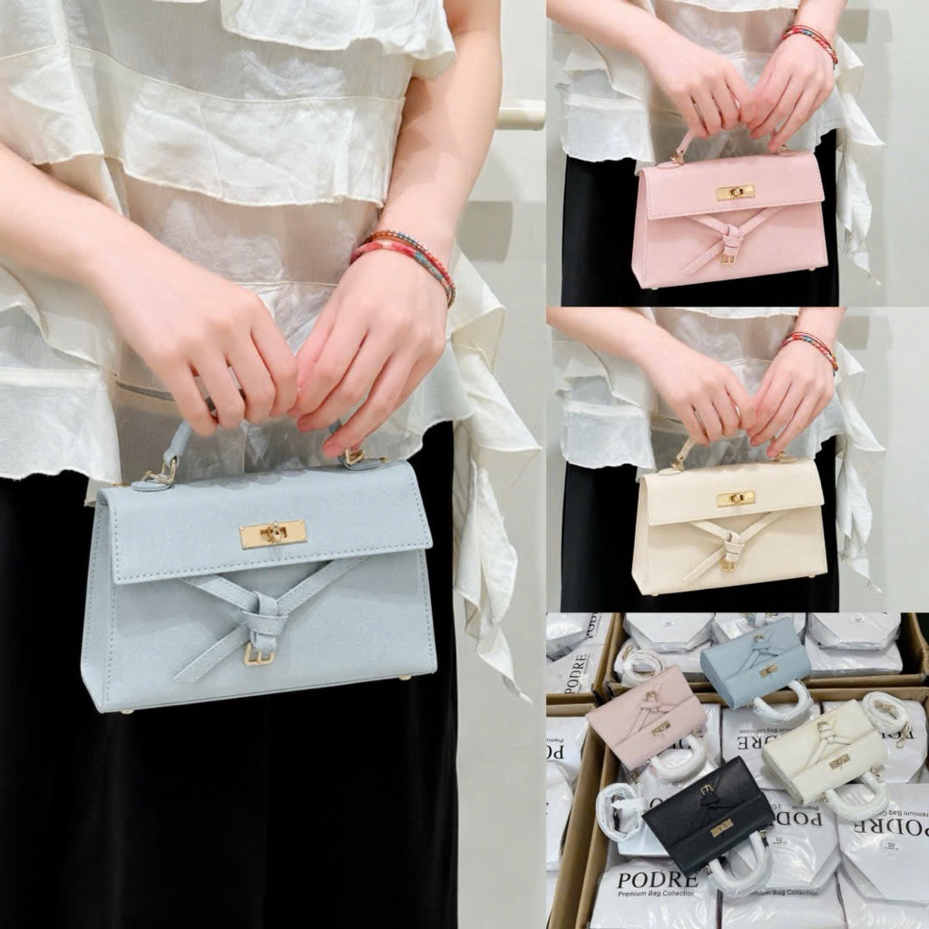 Túi Nắp Gài dáng Nịt Da Epsom Siêu Bền size 23cm cực xinh