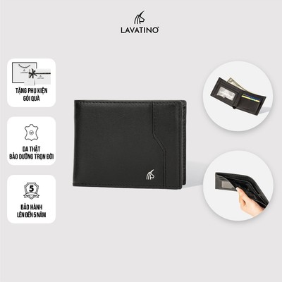 [New Arrival] Ví Nam Cao Cấp Ví Da Bò Nappa, Có Ngăn Khóa Kéo LAVATINO - ELIO WB66 (Có Khắc Tên)
