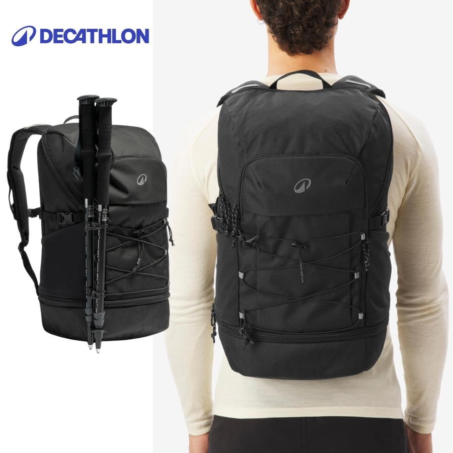 Balo dã ngoại 30 L DECATHLON Arpenaz 500 đen mã 8971391