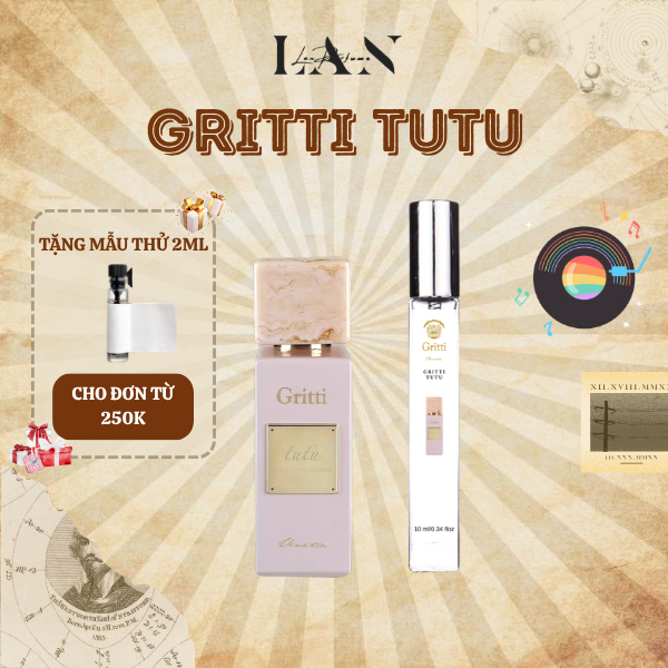 Nước Hoa Nữ Mini Gritti Tutu, Dầu Thơm Nữ Thơm Lâu LAN PERFUME Hương Thơm Nữ Tính, Dễ Thương