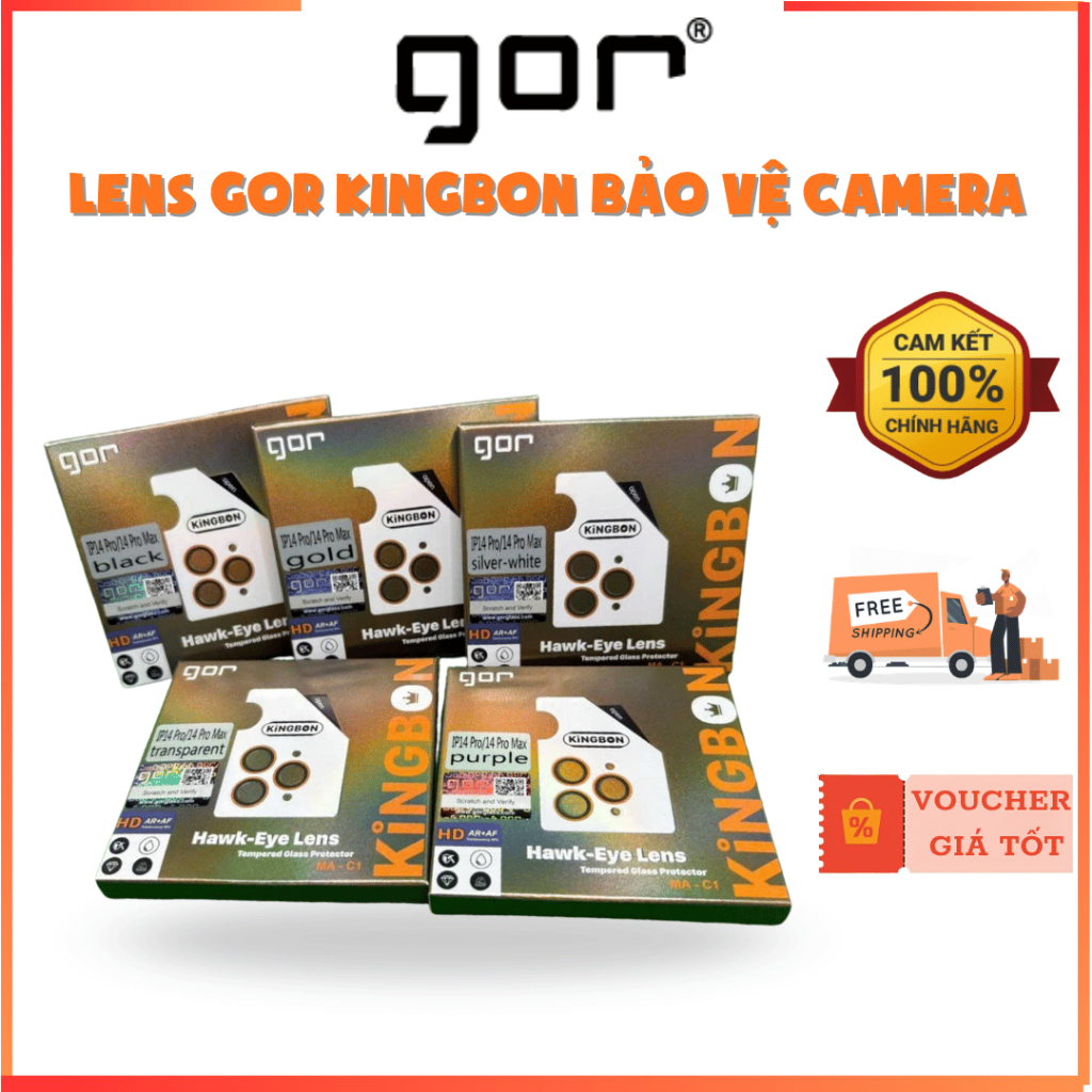 Lens Gor Bảo Vệ Cụm Camera Chống Trầy Xước Chính Hãng cho iP 16 Pro/ Pro Max | 17 Pro/ Pro Max