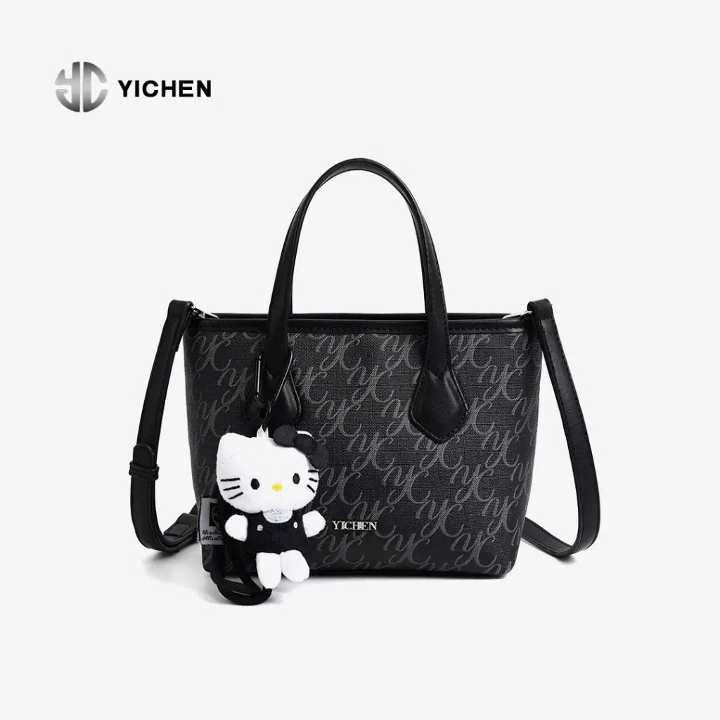 M265102# Túi Yichen Tote đen charm mèo