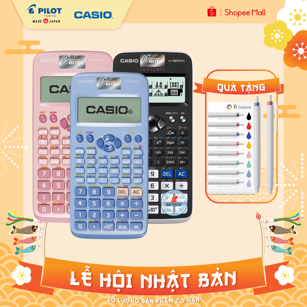 [CB] Máy Tính Casio FX-580VN X (Hàng Chính Hãng) - 521 Tính Năng, Được Mang Vào Phòng Thi, Trợ Thủ Đ