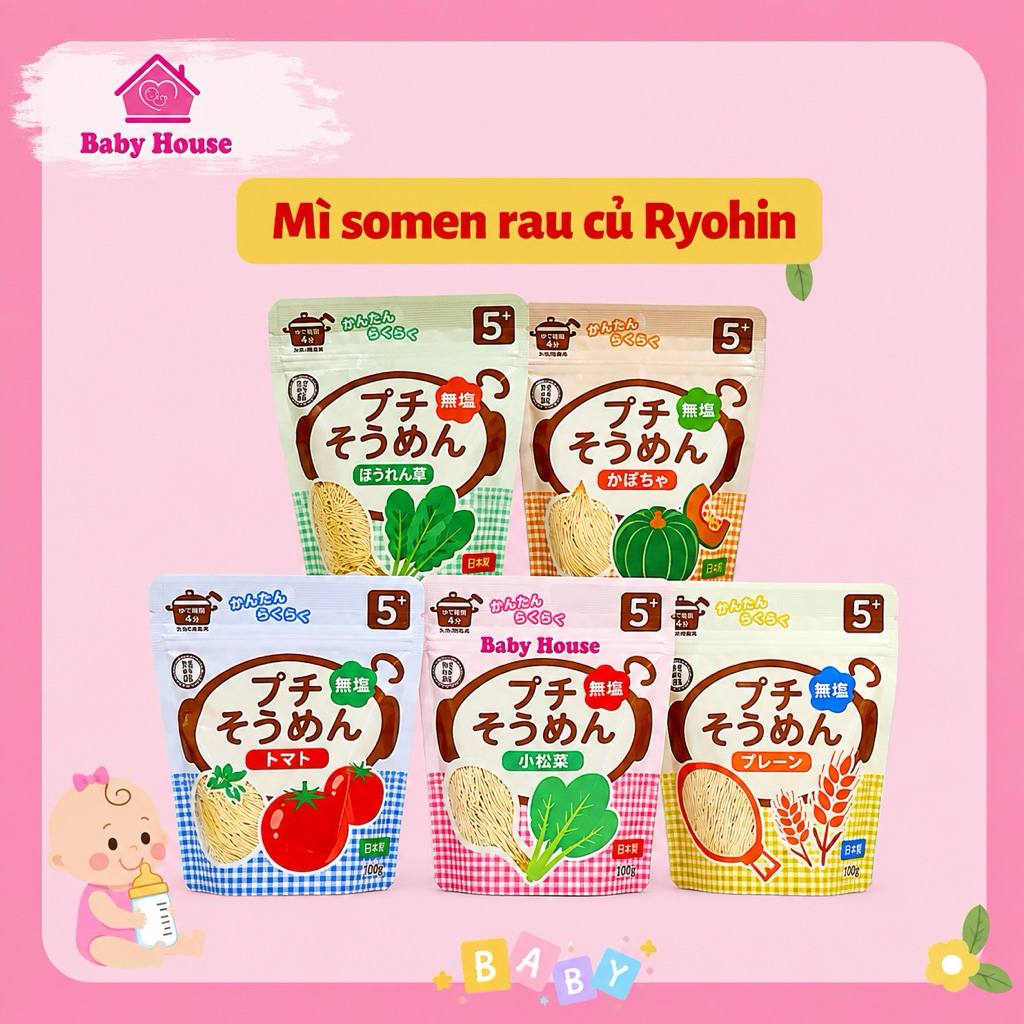 Mì somen rau củ Ryohin dành cho bé ăn dặm