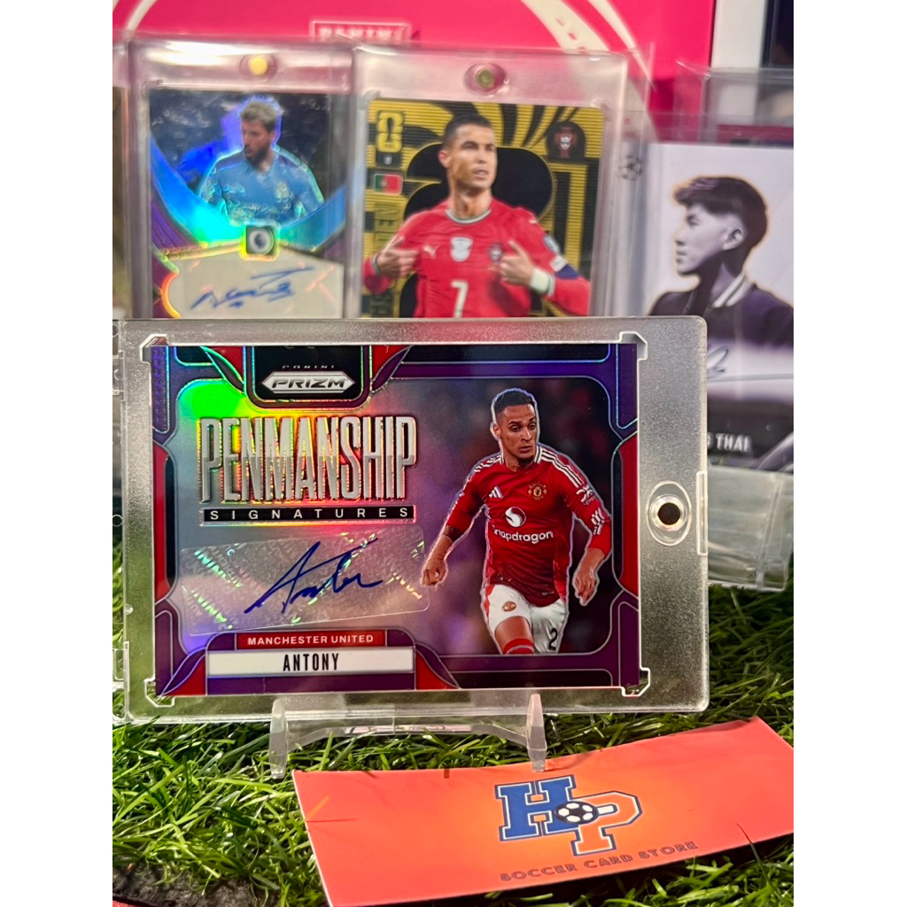 Thẻ bóng đá Antony Chữ Kí /10 Panini Prizm EPL 2024/25