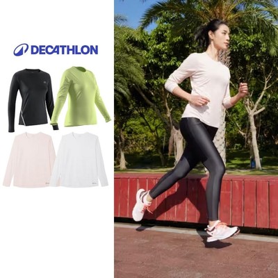 Áo dài tay chạy bộ chống nắng sun protect cho nữ màu đen DECATHLON kalenji mã 8380664