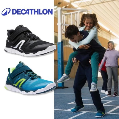 Giày đi bộ thể dục pw 540 cho trẻ em xanh dương xanh lá DECATHLON newfeel mã 8392759