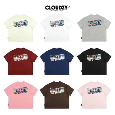 [NEW] Áo thun boxy CLOUDZY in chữ vải cotton 100% 250gsm dày dặn form rộng nam nữ áo phông local brand streetwear WINE