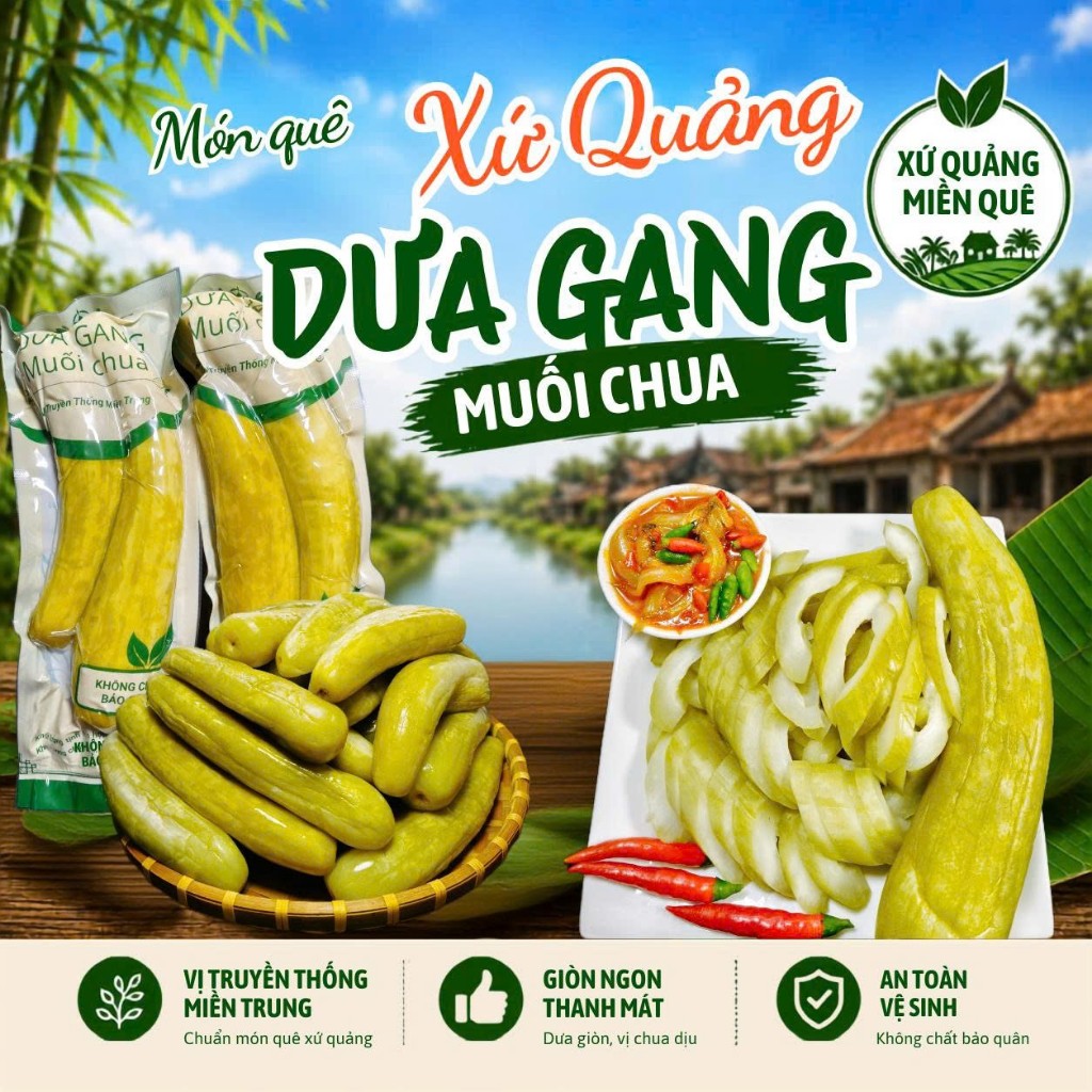1kg.Dưa gang muối chua hương vị truyền thống miền trung.(- SẢN PHẨM ĐƯỢC CẤP CHỨNG NHẬN ATTP.