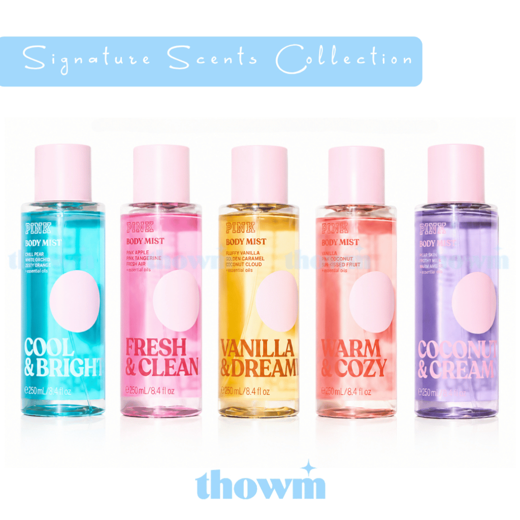 [ MINI ] Cool & Bright | Warm & Cozy | Fresh & Clean | Vanilla Dreamy - Xịt thơm Body Mist PINK