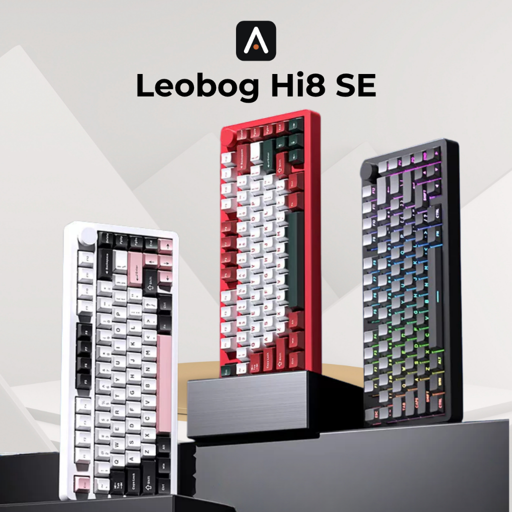 Bàn phím cơ Leobog Hi8 - Khung nhôm CNC nguyên khối, Núm xoay cao cấp, âm creamy, 3 mode kết nối, le