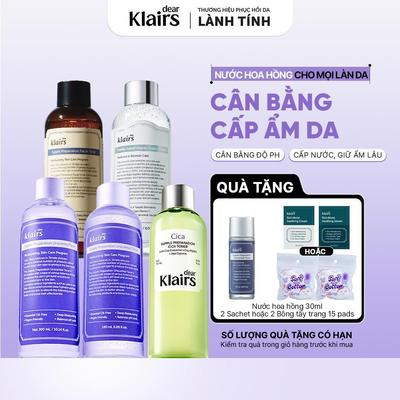 [KOL] Nước hoa hồng Dear, Klairs Supple Preparation Toner Cấp Ẩm Dưỡng Sáng Cho Mọi Loại Da