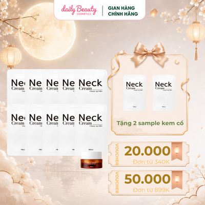 [COMBO 10] Sample Kem Dưỡng Da Cổ VELLA NECK CREAM ULTIMATE AGE 1ml Cải Thiện Nếp Nhăn, Lão Hóa Vùng Cổ