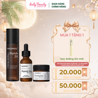 Routine Nâng Cơ và Dưỡng Ẩm Da Peptide Tox-Bor MEDIPEEL Dành Cho Da Lão Hóa