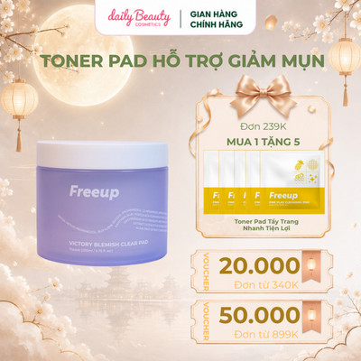 Toner Pad Hỗ Trợ Giảm Mụn Freeup Victory Blemish Clear Pad 70pads