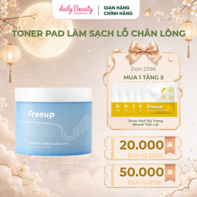 Toner Pad Làm Sạch Lỗ Chân Lông Freeup Wonder Pore Clear Pad hộp 70pads