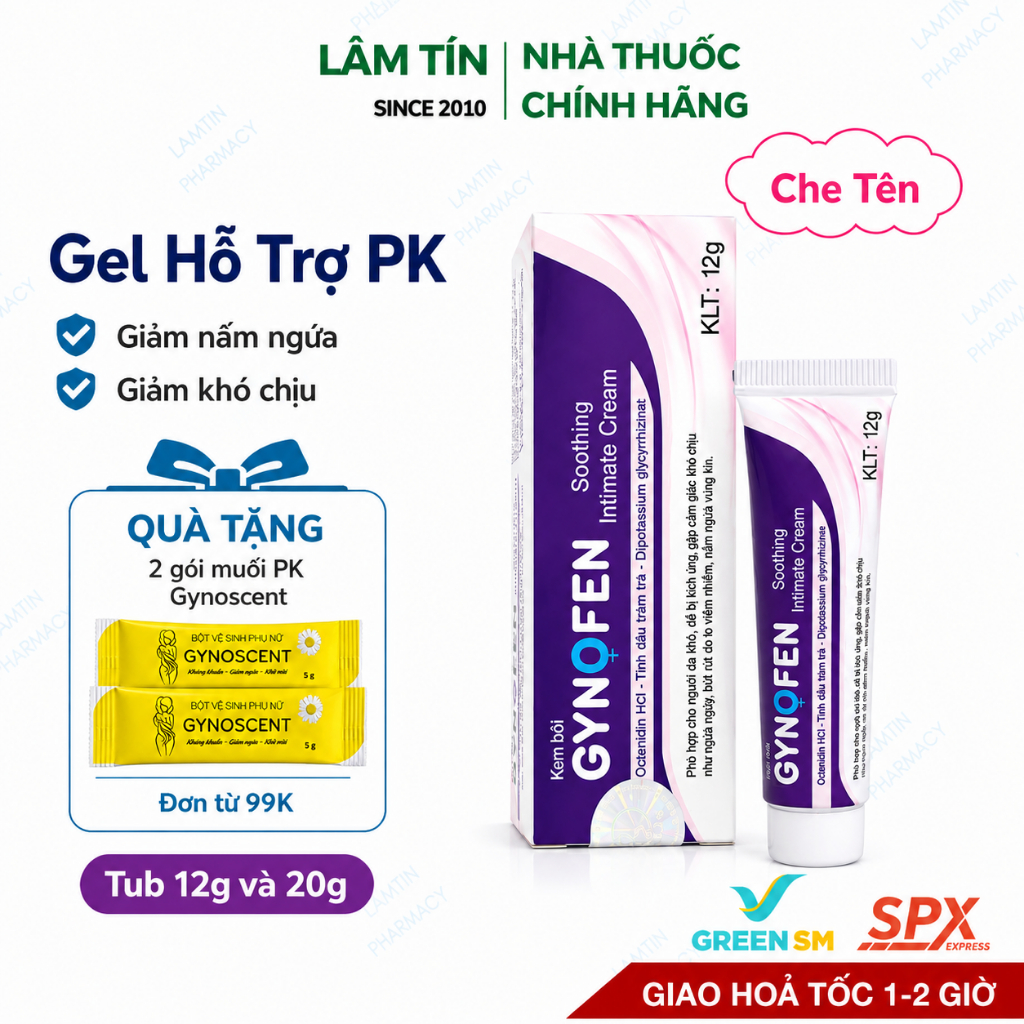 ✅(Chính Hãng) GYNOFEN Gel bôi hỗ trợ các triệu chứng ở cô bé tub 12g, 30g