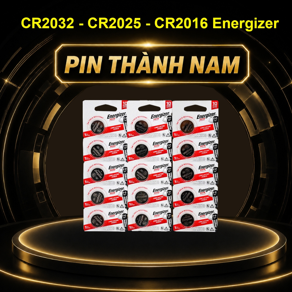 Vỉ 5 Viên Pin CR2032 / CR2025 / CR2016 ENERGIZER 3V - Hàng Chính Hãng