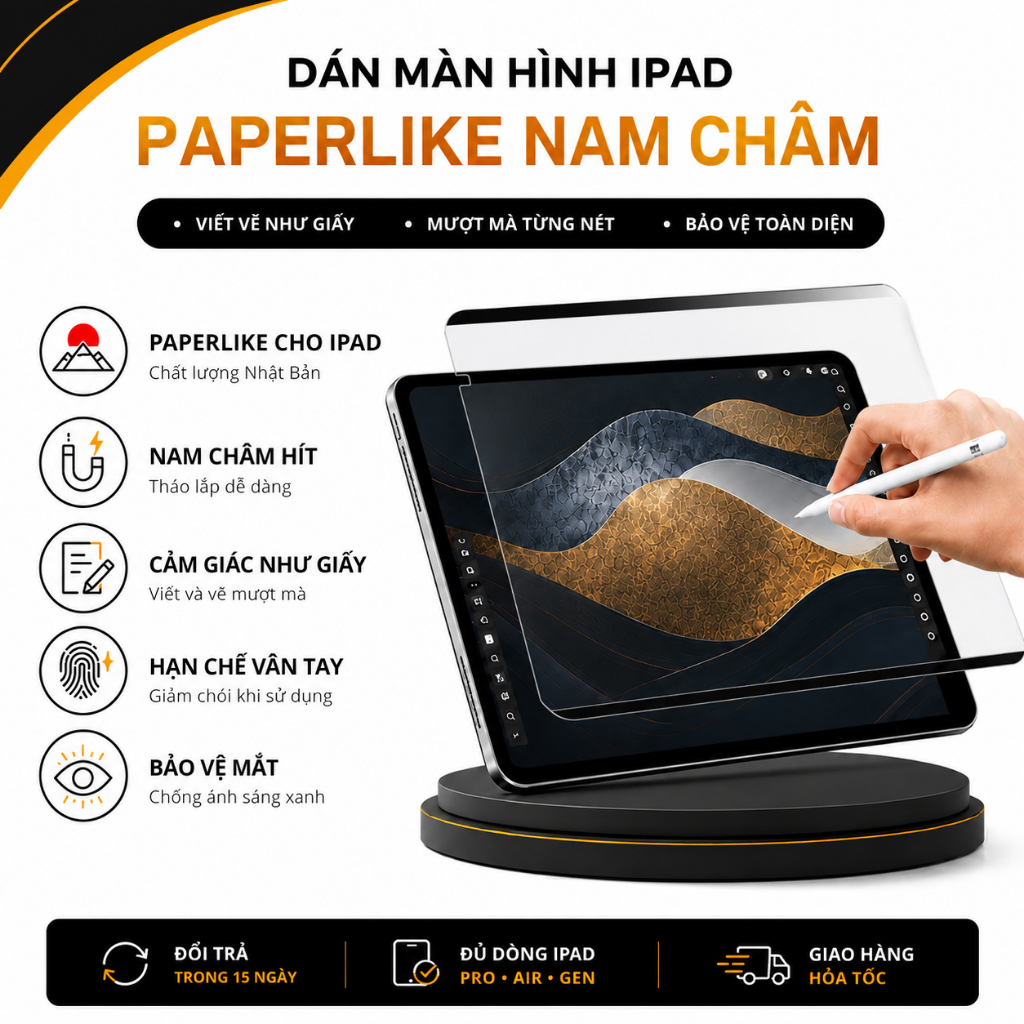 Dán Paperlike Nam Châm IPad Chuyên Dụng, Đủ Model Cho IPad Pro Air Gen Mini ...