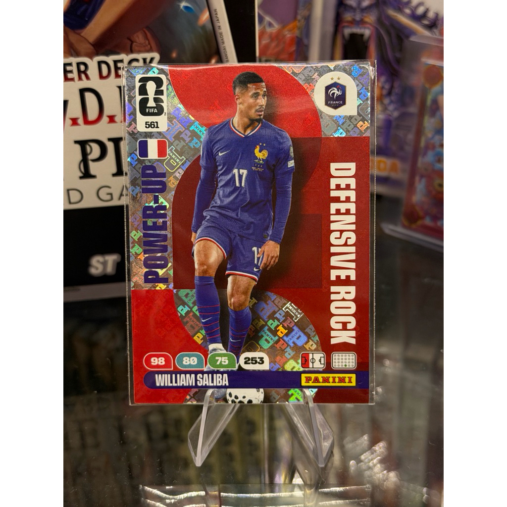[NHÀ VÔ ĐỊCH EPL 2026] Thẻ Cầu Thủ William Saliba Panini World Cup 2026 Áo Pháp POWER UP #561