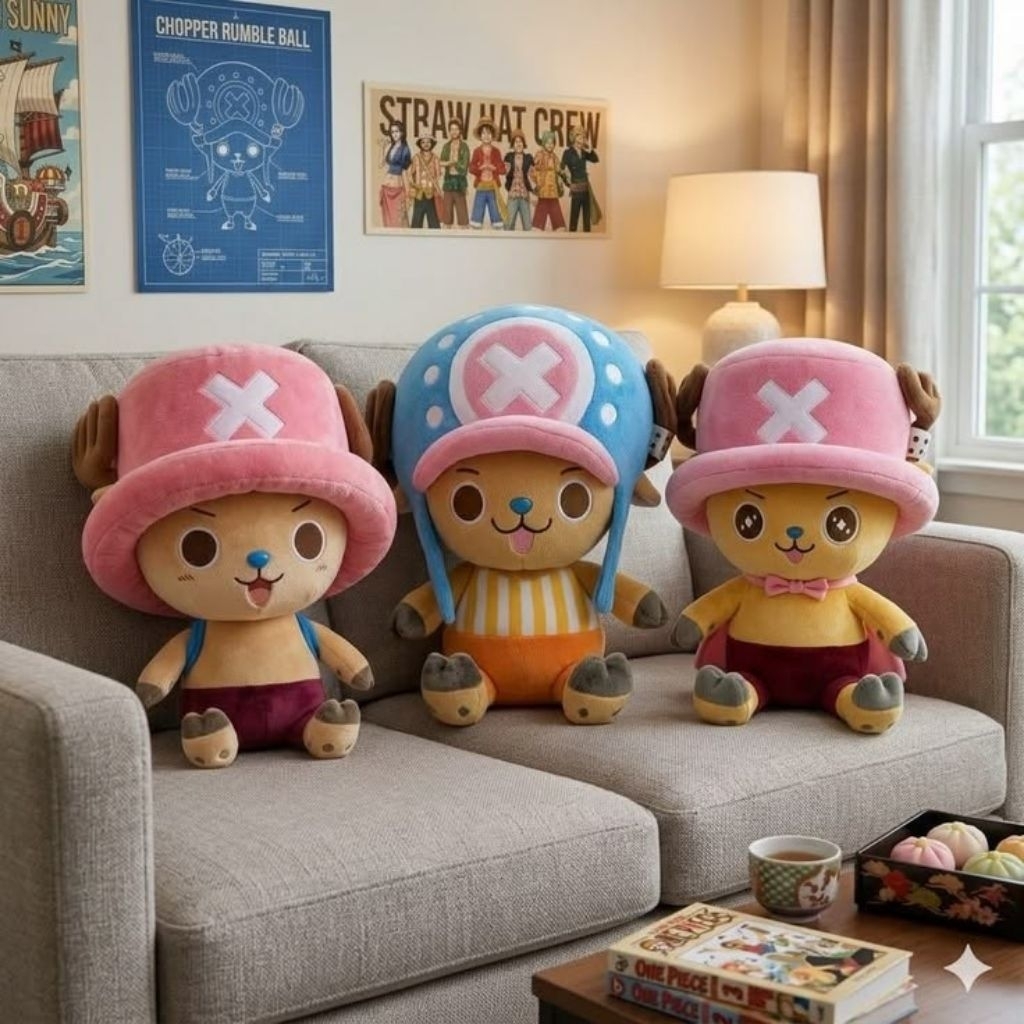 Gấu Bông Chopper Luffy Siêu Mịn Đồ Chơi Quà Tặng Đáng Yêu