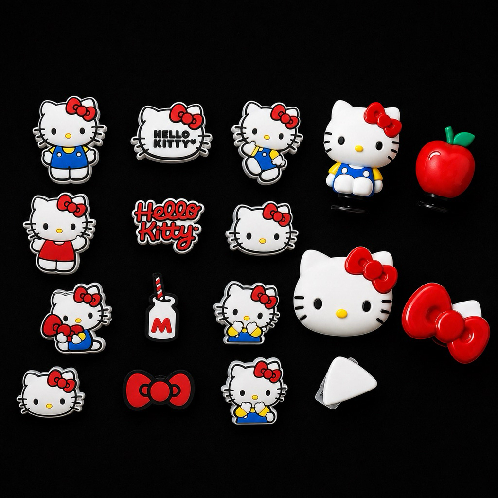 [Hàng có sẵn] Jibitz Hello Kitty có tem hàng xịn dùng để gắn vào dép Crocs | changkittysop