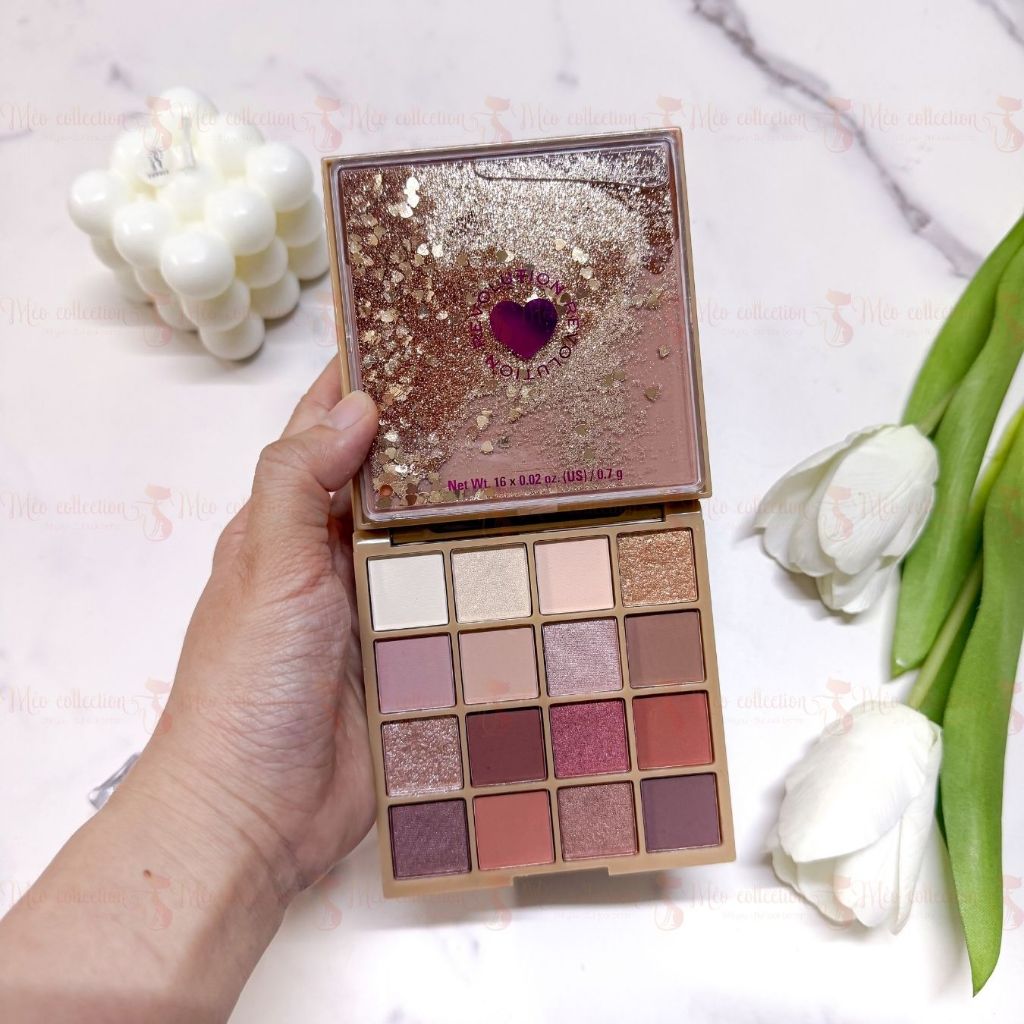 Bảng phấn mắt I Heart Revolution - Naughty or Nice Eyeshadow Palette - Mocha Magic 16 ô