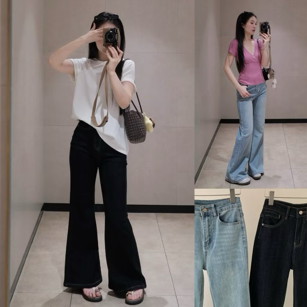 Chic 1600 Quần Jean loe dài 100cm quảng châu co giãn nhẹ Tag Me Studio
