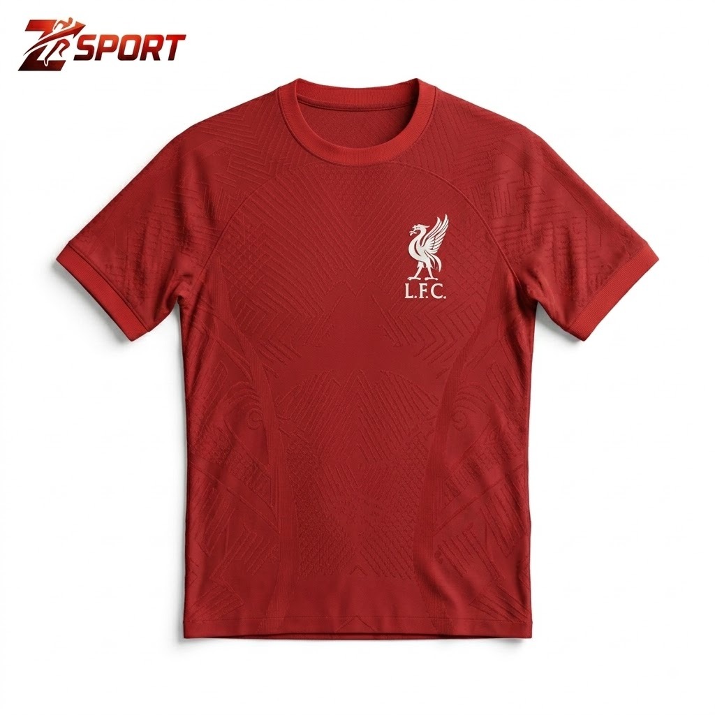 Bộ Quần Áo Thể Thao Liverpool - Áo Đá Bóng Liverpool Đỏ Đậm Co Giãn Thoáng Mát Zsport