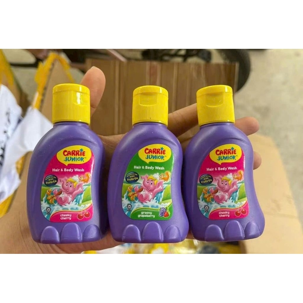 (COMBO 5 =150g) Sữa tắm gội Carrier Junior hương cherry / grapeberry / double milk 30 gr/ MỖI CHAI
