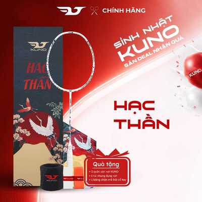Vợt Cầu Lông KUNO Hạc Thần HT001 Tấn Công Uy Lực, Mạnh Mẽ, Chất Liệu Full Carbon T700 Cao Cấp,Trọng Lượng 4U G5 Full Box