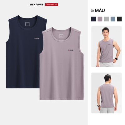 Áo TankTop Thể Thao Nam MENTORIS Vải Thun Lạnh Cao Cấp, Form Regular Fit Tôn Dáng, Nhiều Màu MATT26S011