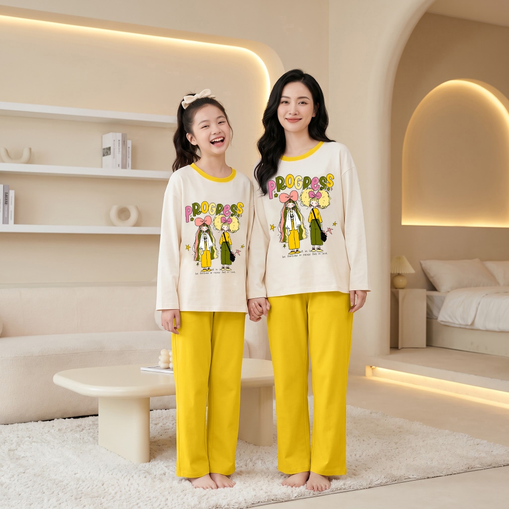 Set cotton mẹ con size đại BEESHOP D26060