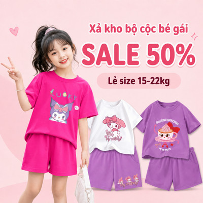 [XẢ KHO SIZE 110,120] Bộ đồ cho bé gái nhiều mẫu - Quần áo trẻ em nữ  từ 15-22kg - Loza Kids XB001