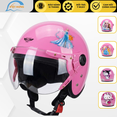 Mũ bảo hiểm trùm 3/4 đầu dành cho trẻ em - BKtec BK32 - Phù hợp bé Nặng DƯỚI 25Kg - Vòng đầu 50-52cm - baby three kolomi