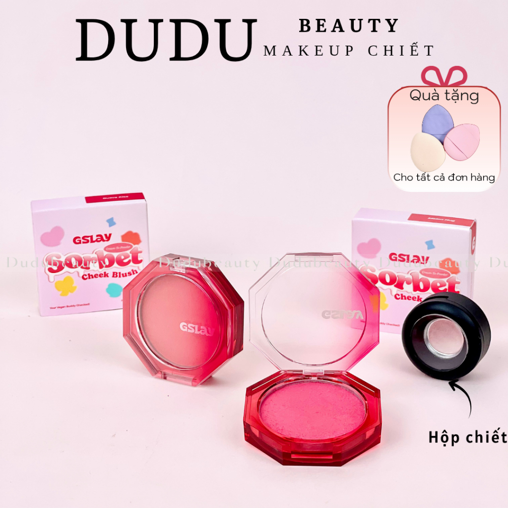 Má Hồng Kem Gslay Sorbet Cheek Blush Thuần Chay Mịn Lì Và Nhũ Dễ Tán Bền Màu 5g