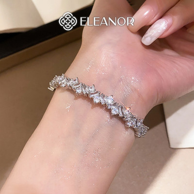 Vòng tay nữ Eleanor Accessories đính đá lấp lánh phụ kiện trang sức lắc tay 12114