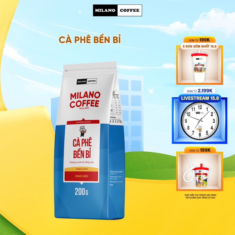 Cà phê Bền bỉ Milano Coffee 200g