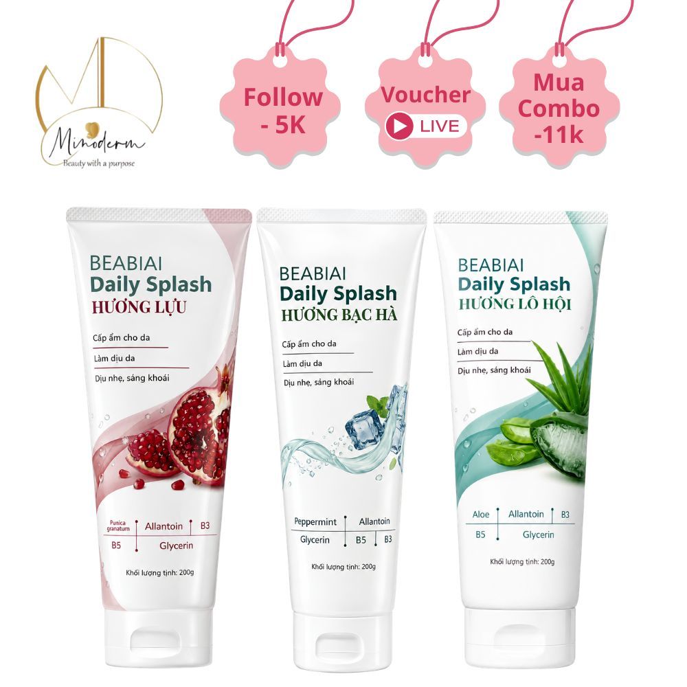 Ảnh 3 của Gel dưỡng nha đam BEABIAI DAILY SPLASH Cấp Ẩm, Làm Dịu, Làm Mát, Phục Hồi Da Hiệu Quả 200g
