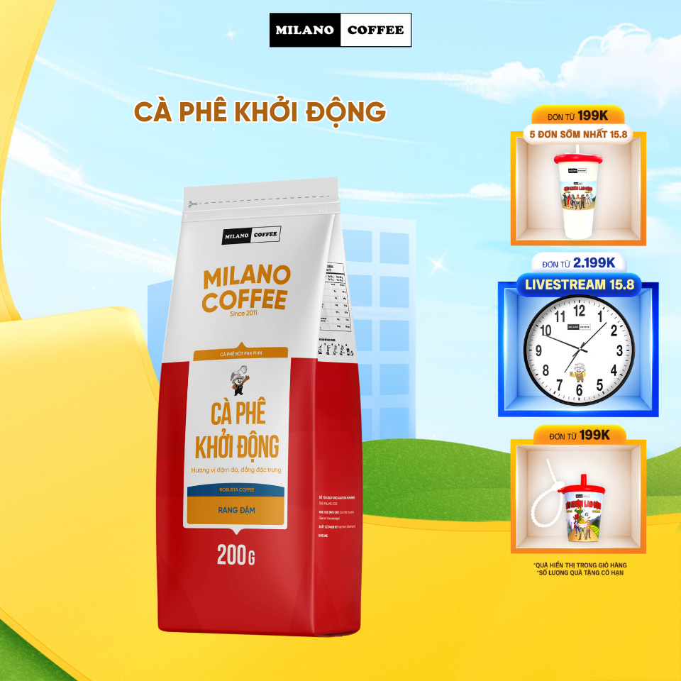 Cà phê Khởi động Milano Coffee 200g