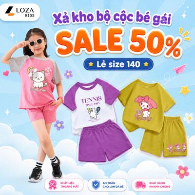 [XẢ KHO SIZE 140] Bộ đồ cho bé gái nhiều mẫu - Quần áo trẻ em nữ từ 26-30kg - Loza Kids XB006